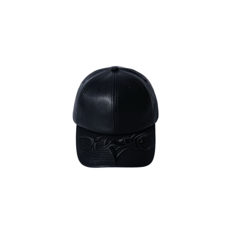 REVENGE TONAL EMBROIDERED LEATHER HAT (BLACK)｜リベンジ トーナル エンブロイダード レザー ハット（ブラック）
