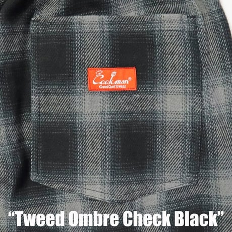 Cookman Chef Pants Tweed Ombre Check (Black)｜クックマン ツイード オンブレチェック シェフパンツ（ブラック）