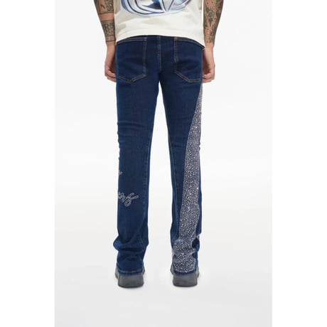 VALABASAS SCRIPTED DENIM BLUE STACKED (BLUE)｜ヴァラバサス スクリプト デニム ブルー スタックド（ブルー）