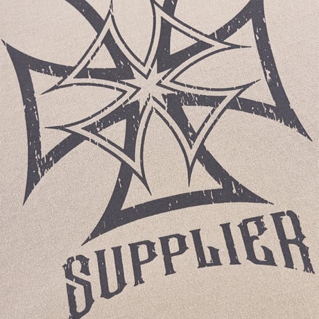 SUPPLIER Dusty Iron Cross Layered Long Sleeve Tee (BEIGE)｜サプライヤー ダスティアイアン クロス レイヤード ロングスリーブティー（ベージュ）