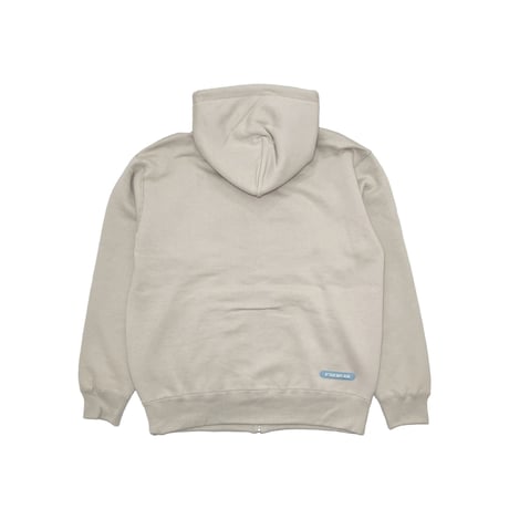 ADG AS Logo Zip Hoodie (Beige/Navy)｜エーディージー ASロゴ ジップフーディー（ベージュ/ネイビー）