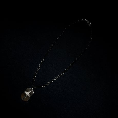 JOHN SOFIA “Crosscut Dogtag”  chain necklace (Obsidian Black)｜ジョンソフィア クロスカットドッグタグ チェーンネックレス (ブラック)