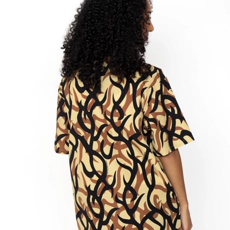 Cookman Work Shirts Short Sleeve Light Tribal Camo (Beige)｜クックマン ワークシャツ ショートスリーブ ライトトライバルカモ（ベージュ）