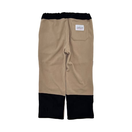 JOHN SOFIA After Zone Panels Fleece Trousers (Beige/Black)｜ジョンソフィア アフターゾーン パネルズ フリーストラウザーズ
