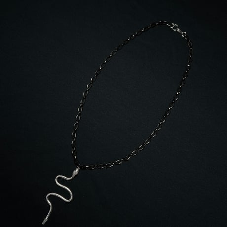 JOHN SOFIA “NAHASH”  chain necklace (Obsidian Black)｜ジョンソフィア ナハッシュ チェーン ネックレス (オブシディアン ブラック)