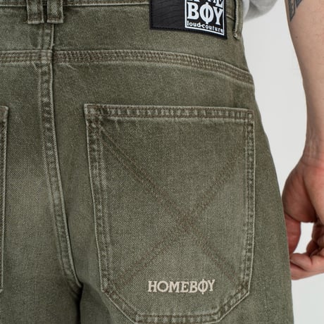 HOMEBOY X-TRA BAGGY DYE DENIM (WASHED GREEN)｜ホームボーイ エクストラ バギー ダイ デニム（ウォッシュド グリーン）
