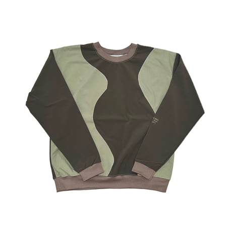 JOHN SOFIA Earth Wave Crewneck (Army2/6)｜ジョンソフィア アースウェーブ クルーネック（アーミー2/6）