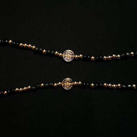 JOHN SOFIA Jesus Cross Beads Necklace (Black/Silver)｜ジョンソフィア ジーザス クロスビーズネックレス（ブラック/シルバー）