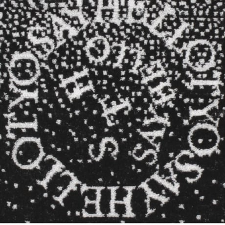 SAYHELLO Snow Face Logo Towel (White/Black, Beige/Purple)｜セイハロー スノーフェイスロゴタオル（ホワイト/ブラック・ベージュ/パープル）