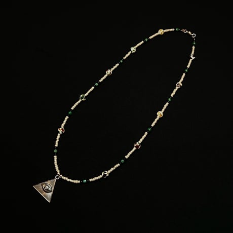 JOHN SOFIA Providence Eye Beads Necklace (White)｜ジョンソフィア プロヴィデンス アイビーズネックレス（ホワイト）