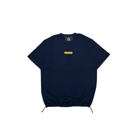 ADG Rubber Badge Drawcord Tee (NVY)｜エーディージー ラバーバッジ ドローコード ティーシャツ（ネイビー）