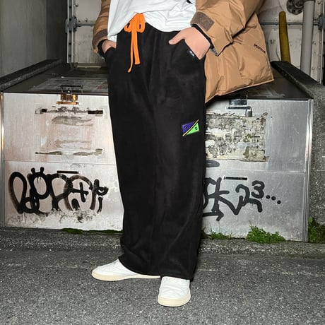 JOHN SOFIA After Zone Fleece Trousers (Black/Beige)｜ジョンソフィア アフターゾーン フリーストラウザーズ（ブラック/ベージュ）