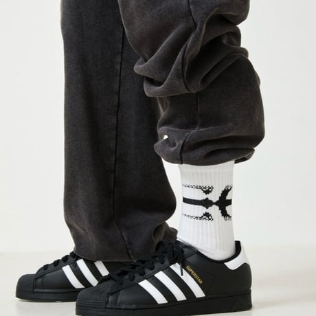 EVISEN PATTERN SOCKS (Black)｜エヴィセン パターンソックス（ブラック）