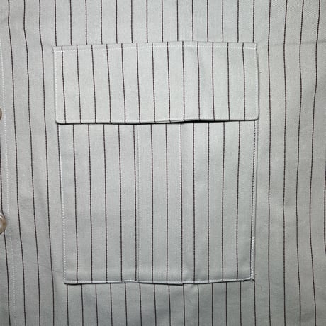 JOHN SOFIA Pinstripe Worker Shirtjacket & Pants Setup (Beige)｜ジョンソフィア ピンストライプ ワーカーセットアップ