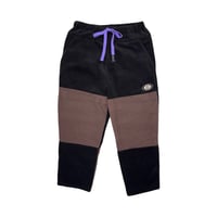 JOHN SOFIA Paneled High-Grade Fleece Pants (Black/Mocha)｜ジョンソフィア パネルド ハイグレード フリースパンツ（ブラック/モカ）