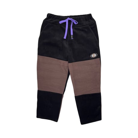 JOHN SOFIA Paneled High-Grade Fleece Pants (Black/Mocha)｜ジョンソフィア パネルド ハイグレード フリースパンツ（ブラック/モカ）