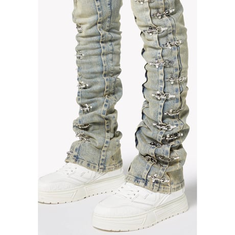 GUAPI Vintage Blue Aviation Clasp Denim (Vintage Blue)｜グアピ ヴィンテージブルー アビエーション クラスプ デニム（ヴィンテージブルー）