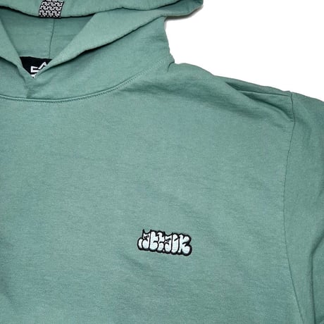 SLOW UP Garment Dyed French Terry Hoodie (Green, Black)｜スロウアップ ガーメントダイ フレンチテリー フーディー（グリーン/ブラック）