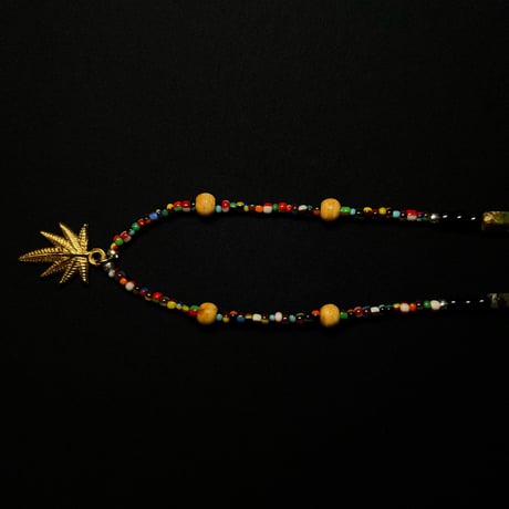 JOHN SOFIA Leaf Beads Necklace (Gold)｜ジョンソフィア リーフビーズネックレス（ゴールド）