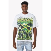 GUAPI × Vybz Kartel White World Boss Tee V1 (White)｜グアピ × バイブス・カーテル ホワイト ワールドボス Tシャツ V1（ホワイト）