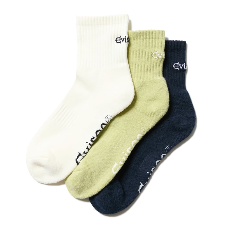 EVISEN LOGO ANKLE SOCKS (Green)｜エヴィセン ロゴ アンクル ソ