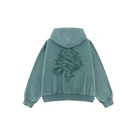 SUPPLIER Distressed Cross Zip Hoodie (GREEN)｜サプライヤー ディストレスト クロス ジップフーディー（グリーン）