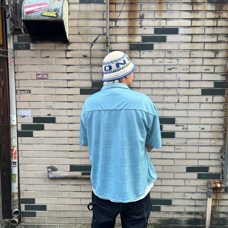 JOHN SOFIA Fresh Wind SS Shirts (Sky/Mint, Sky/Wht, Sky/Blk)｜ジョンソフィア フレッシュウィンド ショートスリーブシャツ