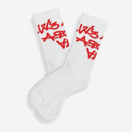 GRIMEY CONCREAT JUNGLE REGULAR SOCKS (OFF WHITE)｜グライミー コンクリートジャングル レギュラー ソックス（オフホワイト）