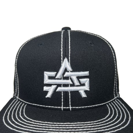 ADG AS Logo Stitch Snapback (Wht)｜エーディージー ASロゴ ステッチ スナップバック（ホワイト）