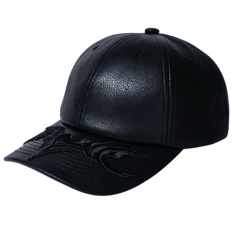REVENGE TONAL EMBROIDERED LEATHER HAT (BLACK)｜リベンジ トーナル エンブロイダード レザー ハット（ブラック）