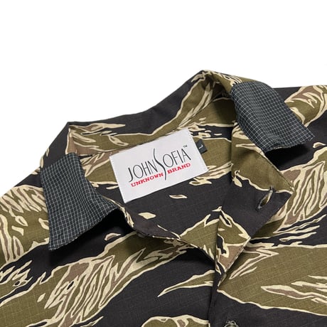 JOHN SOFIA RIPSTOP FIELD SHIRT (TIGER CAMO)｜ジョンソフィア リップストップ フィールドシャツ（タイガーカモ）