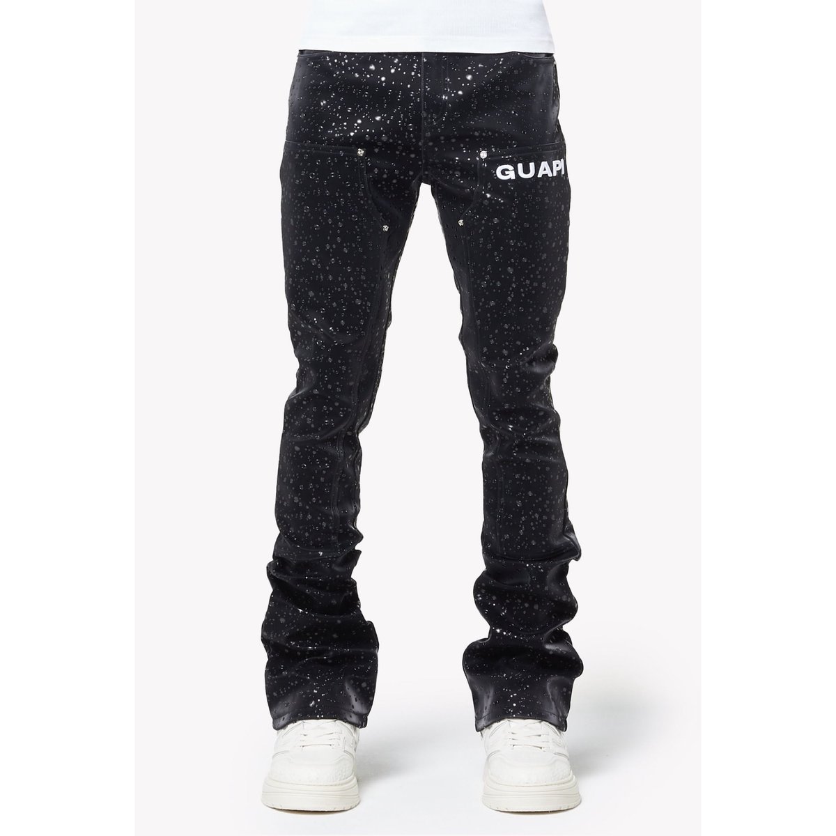 GUAPI Obsidian Black Raindrop Leather Pant (Bla