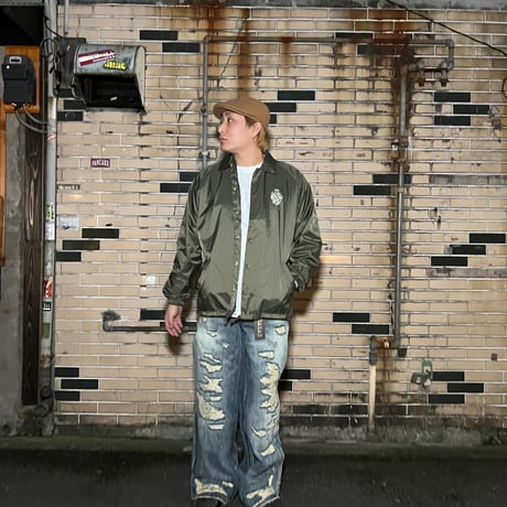 ATTACK ORIGINAL “Angel” & “Compass” Coach Jacket (O.D)｜アタックオリジナル エンジェル＆コンパス コーチジャケット（オリーブドラブ）