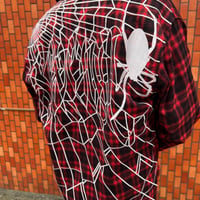 REVENGE EMBSPIDER FLANNEL (RED)｜リベンジ EMBスパイダー フランネル（レッド）