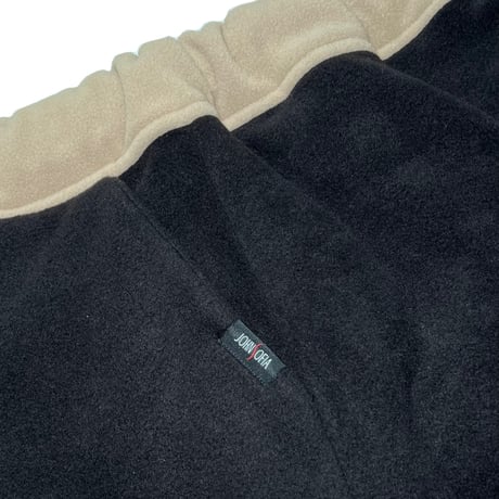 JOHN SOFIA After Zone Fleece Trousers (Black/Beige)｜ジョンソフィア アフターゾーン フリーストラウザーズ（ブラック/ベージュ）