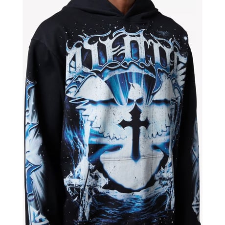 GUAPI Black Heavens Vault Hoodie V1 (Black)｜グアピ ブラック ヘブンズ ヴォルト フーディー V1（ブラック）