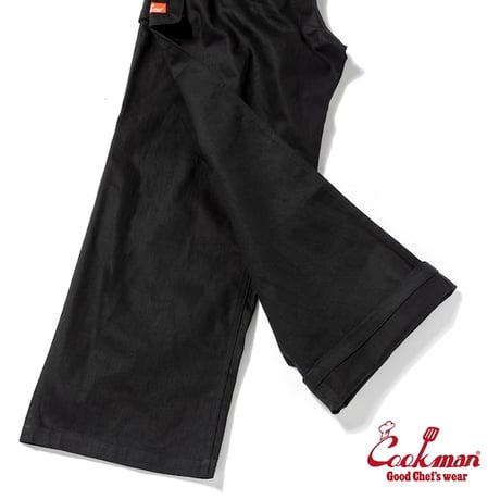 Cookman Monkey Pants Herringbone (Black)｜クックマン モンキーパンツ ヘリンボーン（ブラック）