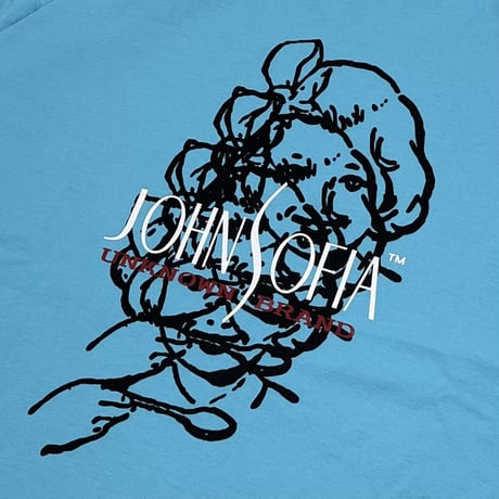 JOHN SOFIA Acid Spoon Garment Dye Tee (Turquoise, Purple)｜ジョンソフィア アシッドスプーン ガーメントダイT（ターコイズ/パープル）