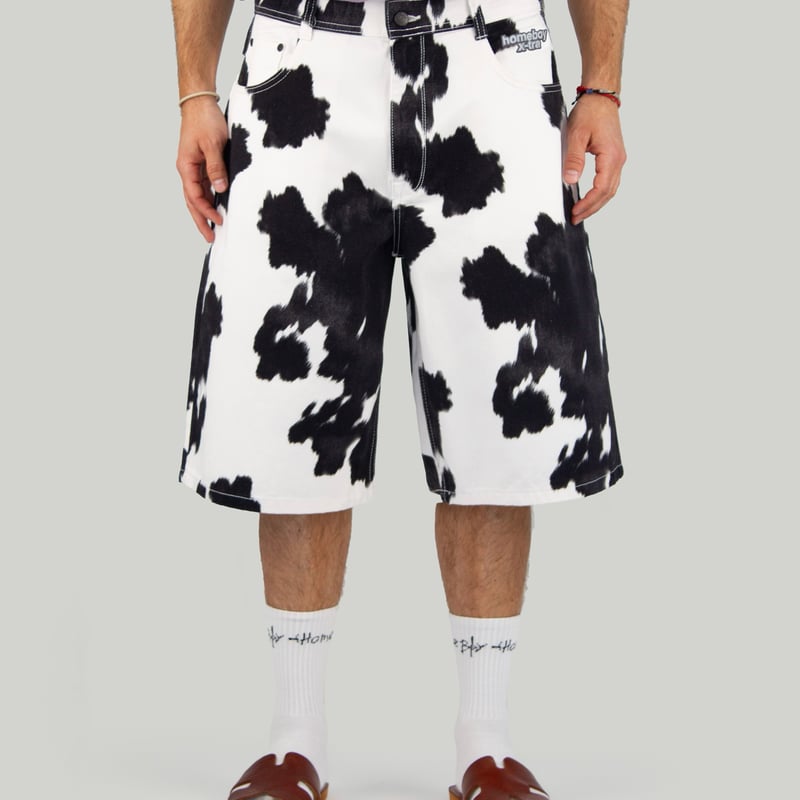 HOMEBOY X-TRA COW BOY SHORTS (BLACK/WHITE)｜ホームボ