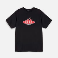 GRIMEY BURN IN FLAMES REGULAR TEE (BLACK)｜グライミー バーンインフレイムス レギュラー ティーシャツ（ブラック）