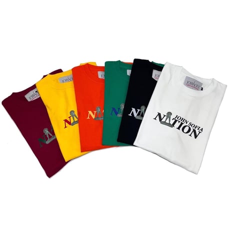 JOHN SOFIA Nation Tee (Green, Yellow)｜ジョンソフィア ネイションT（グリーン/イエロー）