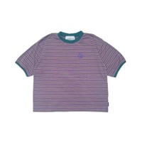 JOHN SOFIA RINGER BORDER SS TEE (LT. PURPLE)｜ジョンソフィア リンガー ボーダー ショートスリーブ ティー（ライトパープル）