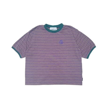 JOHN SOFIA RINGER BORDER SS TEE (LT. PURPLE)｜ジョンソフィア リンガー ボーダー ショートスリーブ ティー（ライトパープル）
