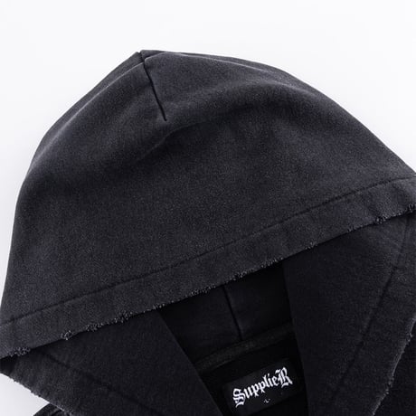 SUPPLIER Distressed Cross Zip Hoodie (BLACK)｜サプライヤー ディストレスト クロス ジップフーディー（ブラック）