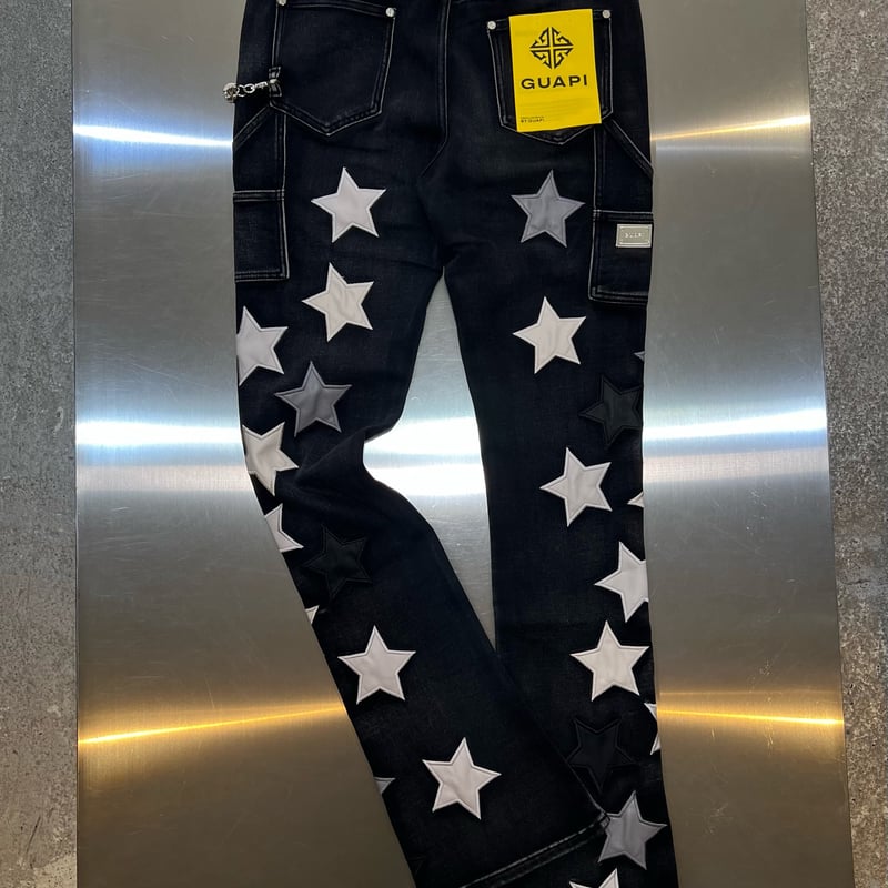 GUAPI Obsidian Black Vintage Stars Denim (Black