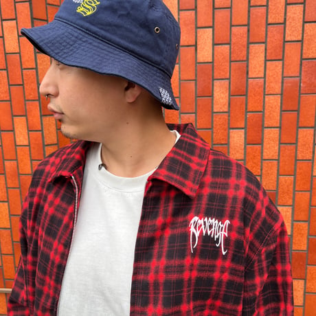REVENGE EMBSPIDER FLANNEL (RED)｜リベンジ EMBスパイダー フランネル（レッド）