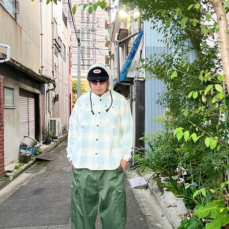 ATTACK ORIGINAL Heavy Flannel Hooded Shirt (Powder Blue)｜アタックオリジナル ヘビーフランネル フーデッドシャツ（パウダーブルー）