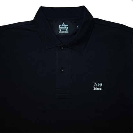 ATTACK ORIGINAL School Polo (WHITE, BLACK)｜アタックオリジナル スクールポロ（ホワイト/ブラック）