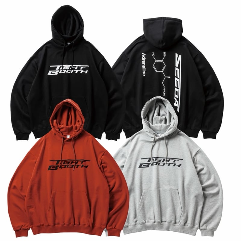 TIGHTBOOTH x SEEDA / ADRENALINE HOODIE (Black)｜