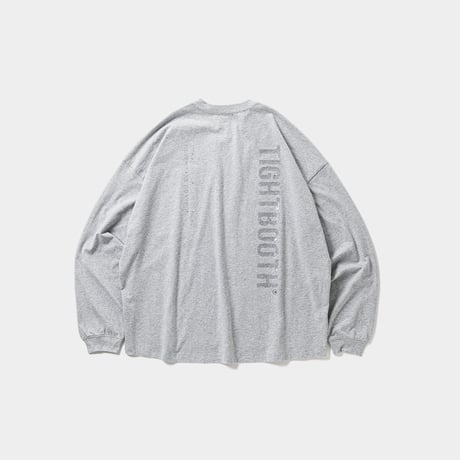 TIGHTBOOTH LABEL LOGO L/S T-SHIRT (Gray)｜タイトブース ラベルロゴ ロングスリーブ ティーシャツ（グレー)